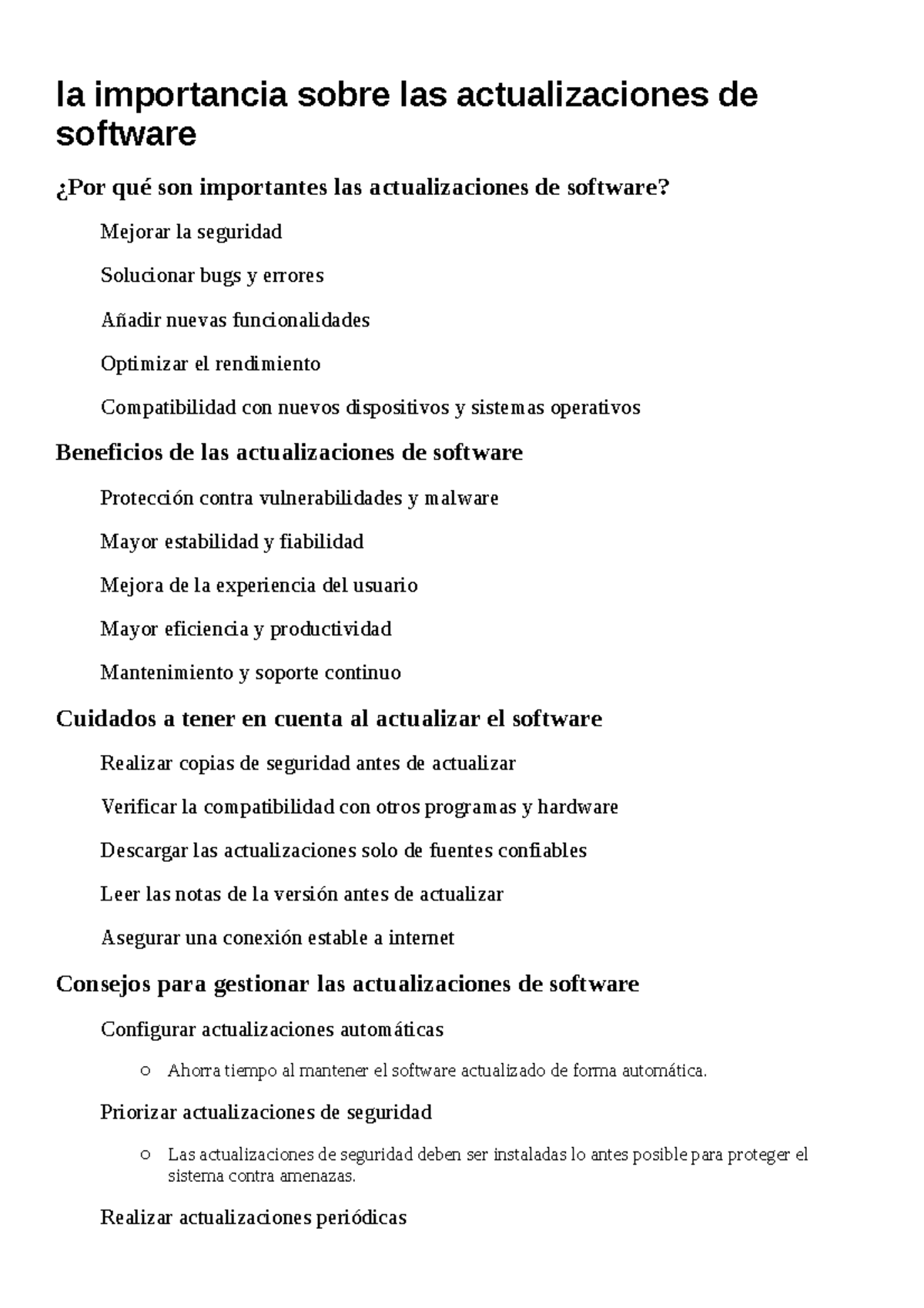 La importancia sobre las actualizaciones de software - la importancia ...