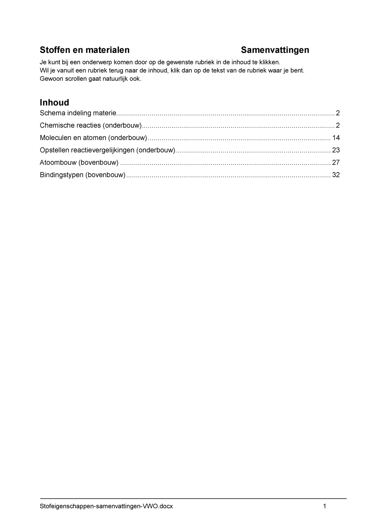 Stoffen En Materialen Samenvattingen Inhoud - Stoffen En Materialen ...