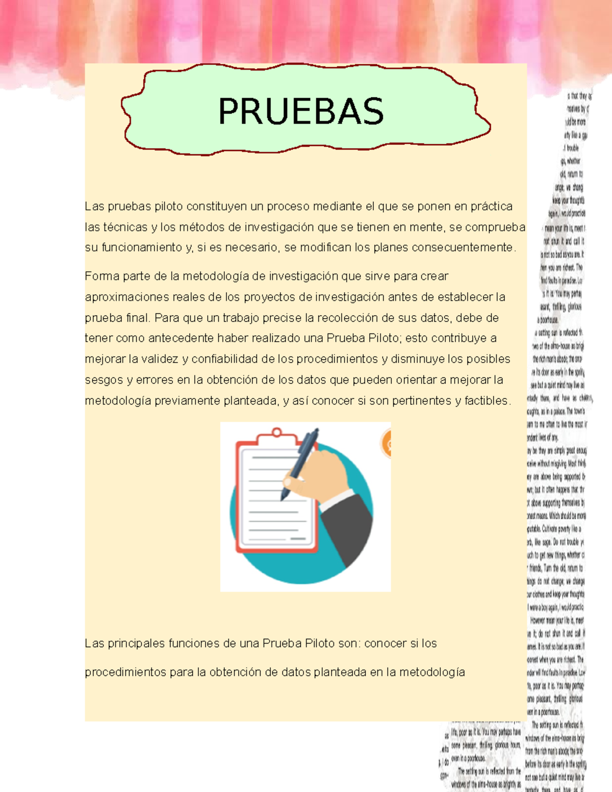 Prueba Piloto - Formulacion De Problemas - Las Pruebas Piloto ...