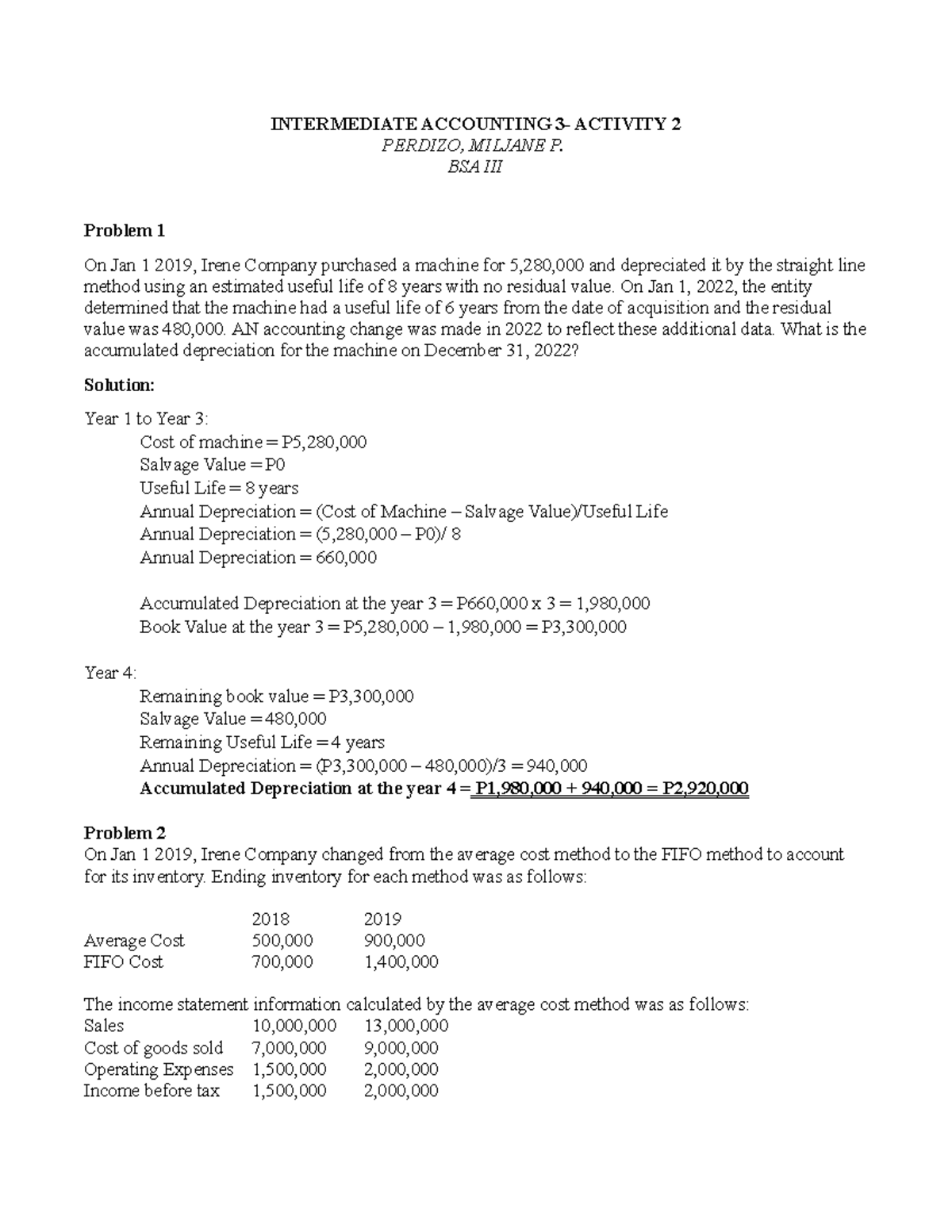 Accounting and Law Activity - INTERMEDIATE ACCOUNTING 3- ACTIVITY 2 ...