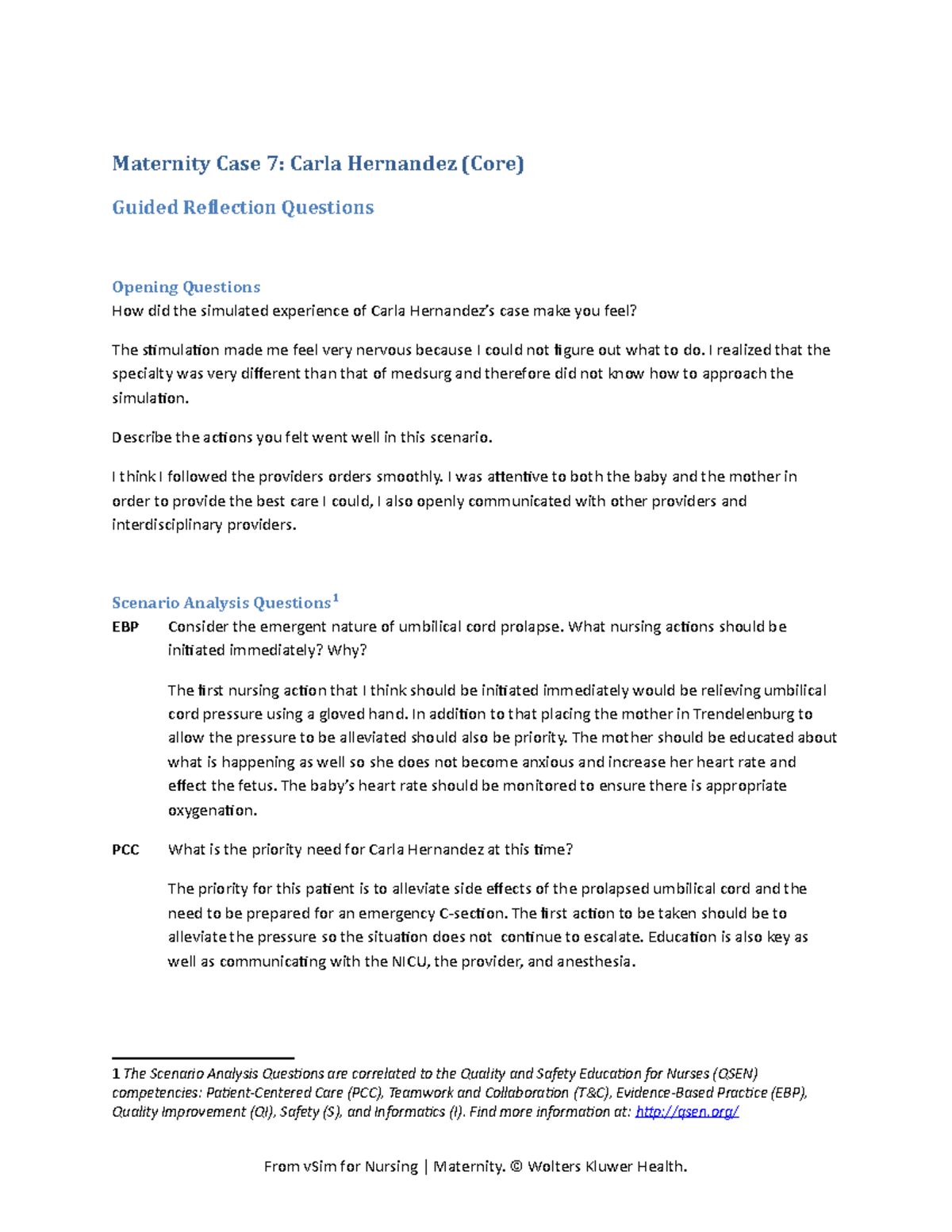 Maternity Case 07 Carla Hernandez nursing NUR110 Jefferson Studocu