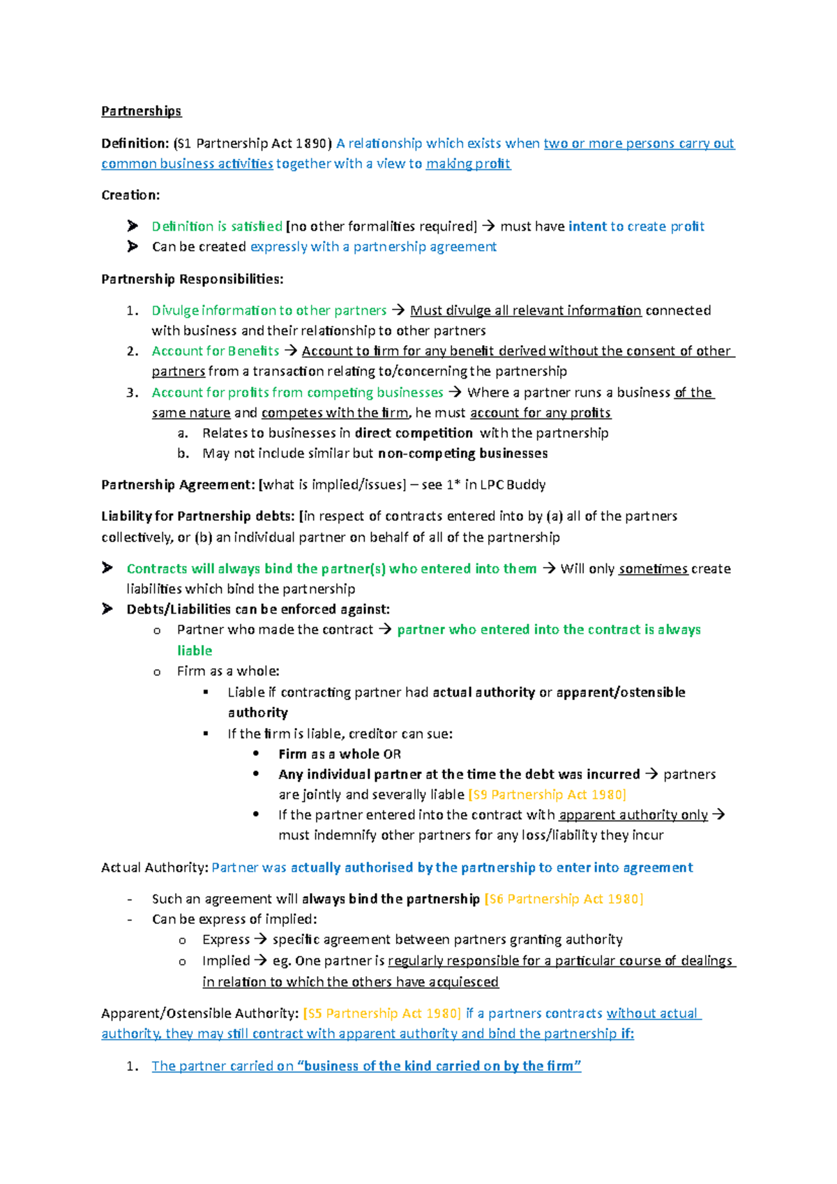 Partnerships Final Notes Partnerships Definition S1 Partnership   Thumb 1200 1698 