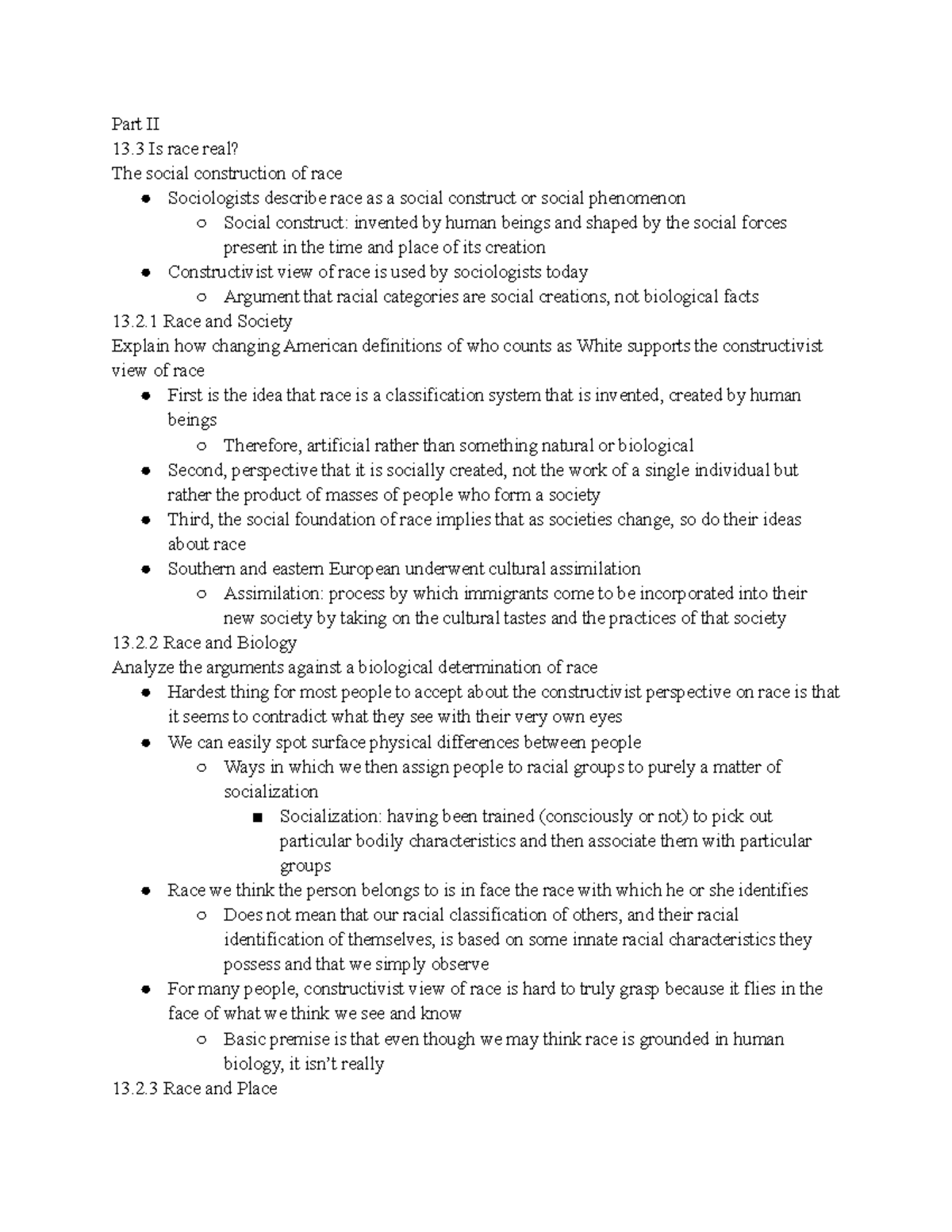 Chapter 13, section 2 - Part II 13 Is race real? The social ...