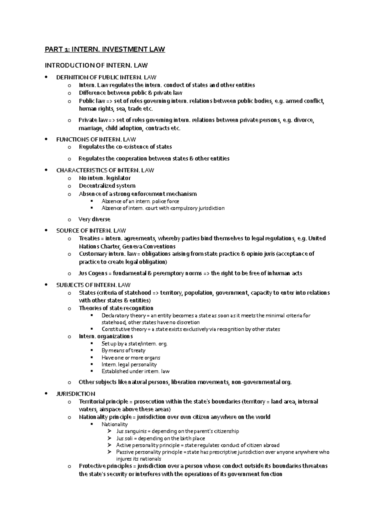 international-investment-law-summary-part-1-part-1-intern