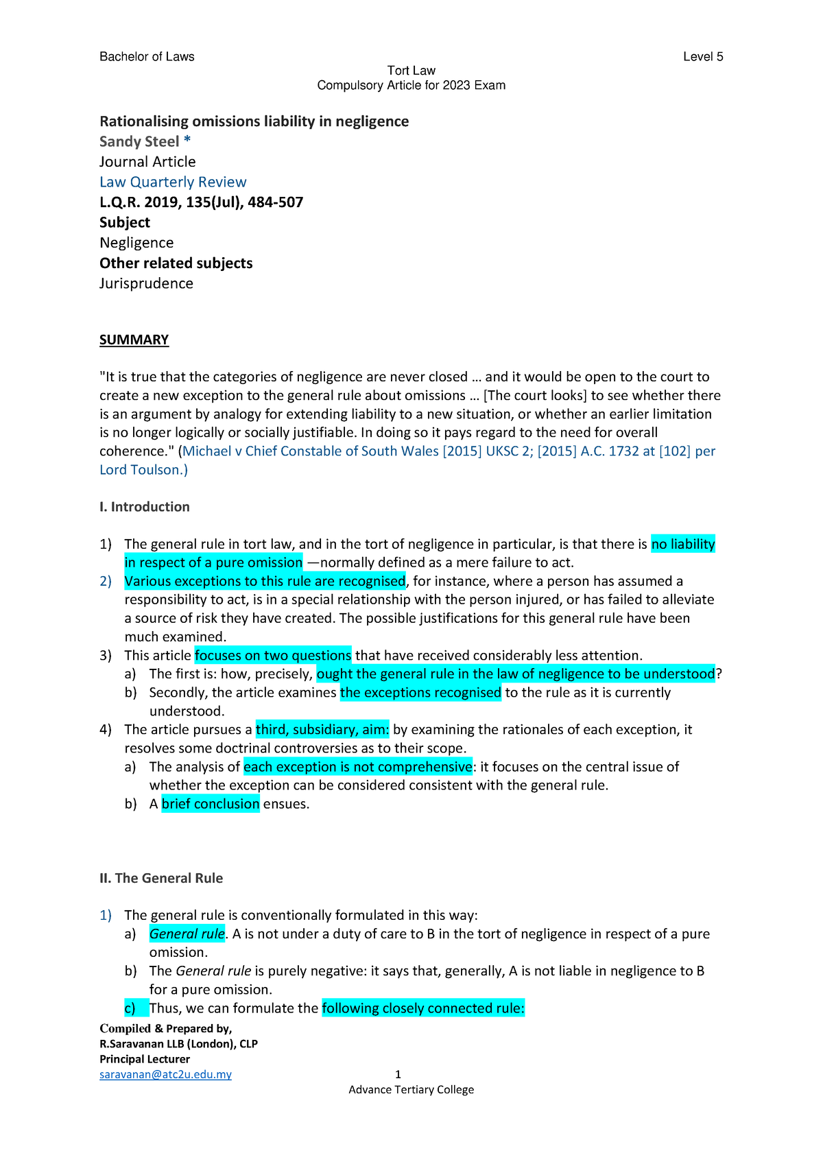 rationalising-omissions-liability-summary-tort-law-compulsory