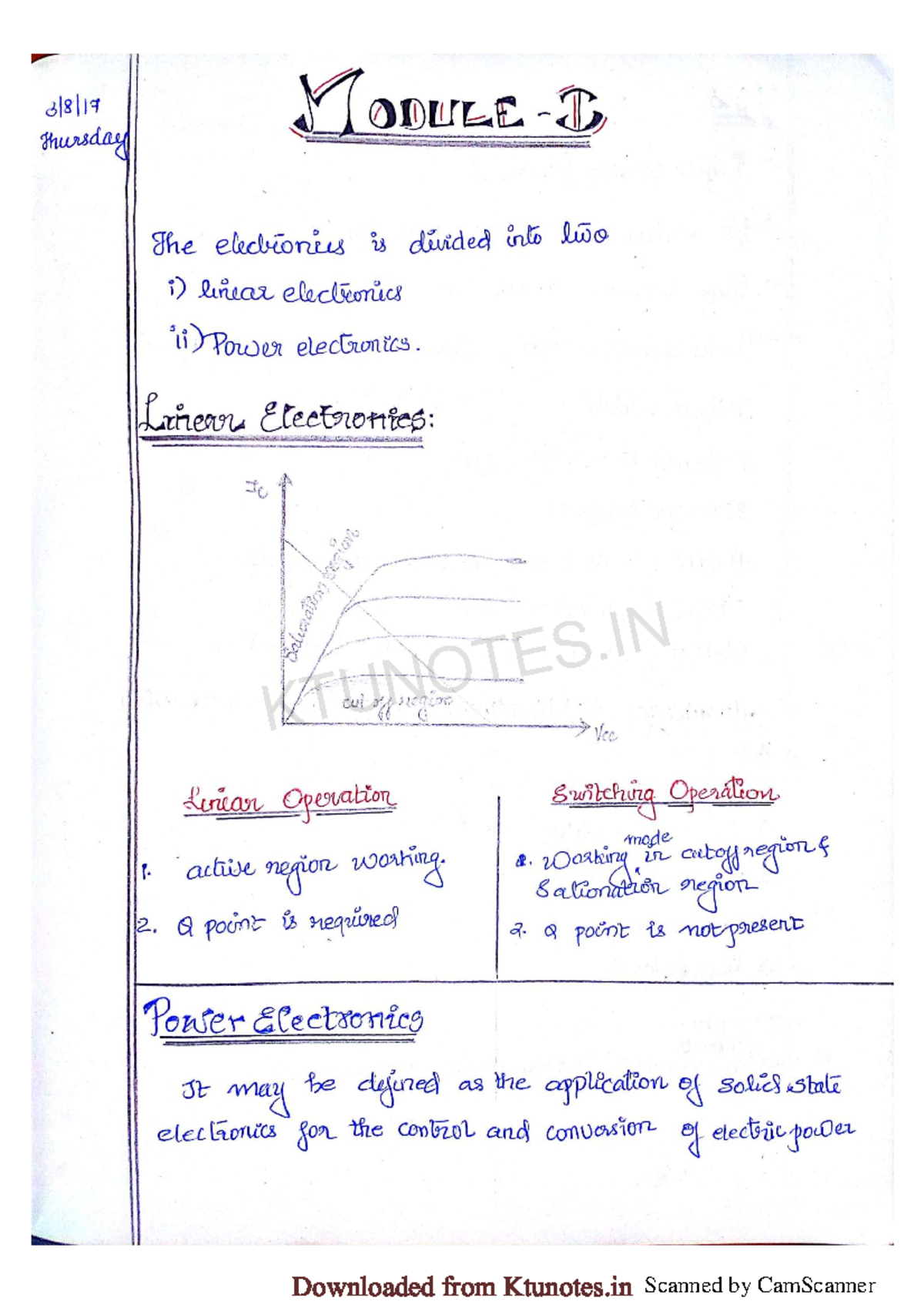 Power Electronics module 1 part 1 Scanned by CamScanner Scanned by