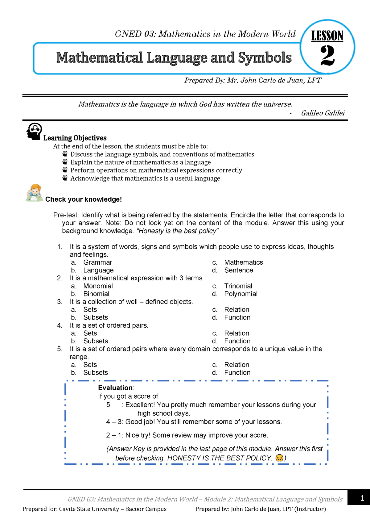 What Is Mathematics Language And Symbols