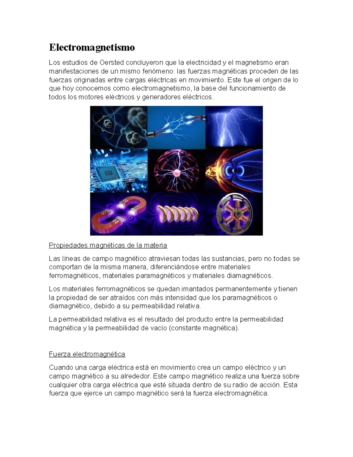 Electromagnetismo - Electromagnetismo Los Estudios De Oersted ...