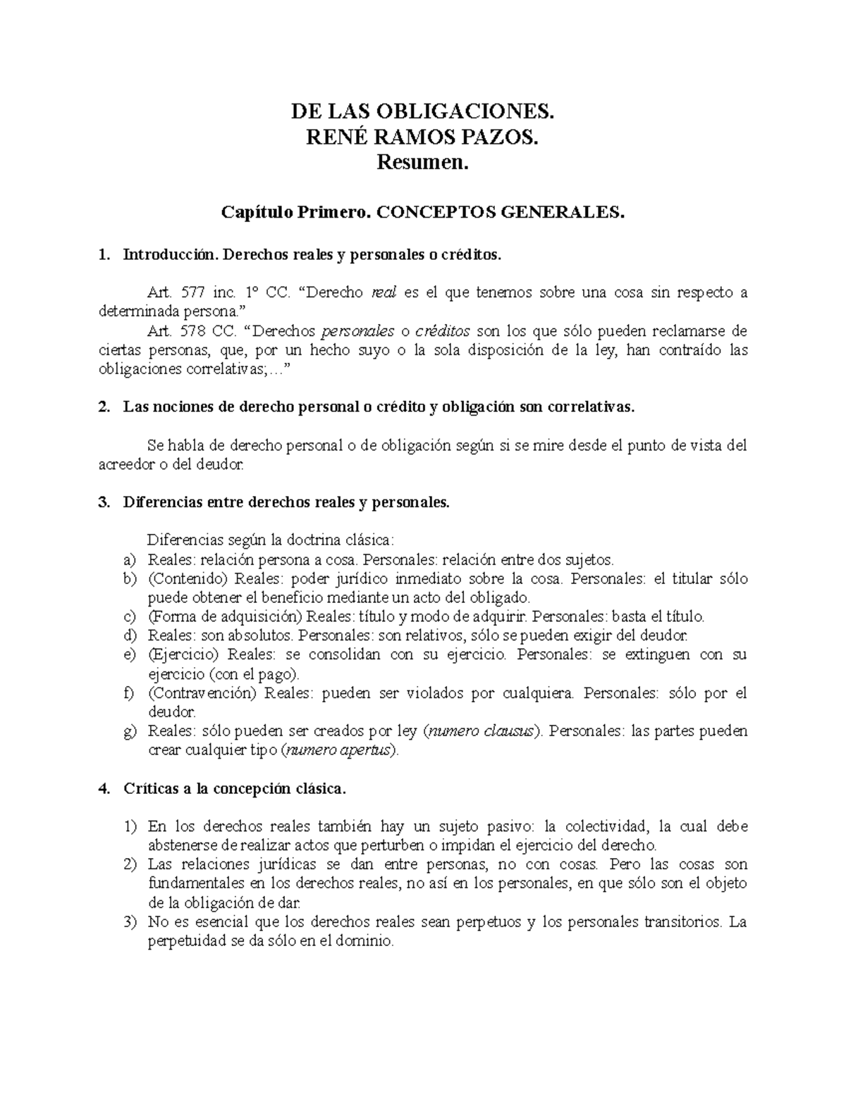 DE LAS Obligaciones-1 - Derecho Civil III - DE LAS OBLIGACIONES. RENÉ ...