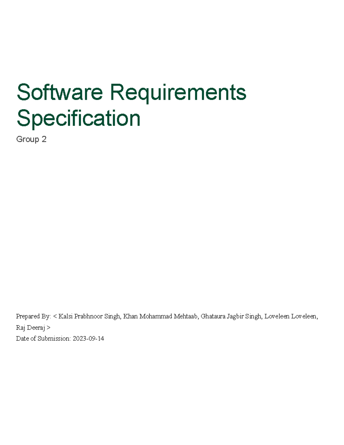 Software Requirements Specification - Software Requirements ...