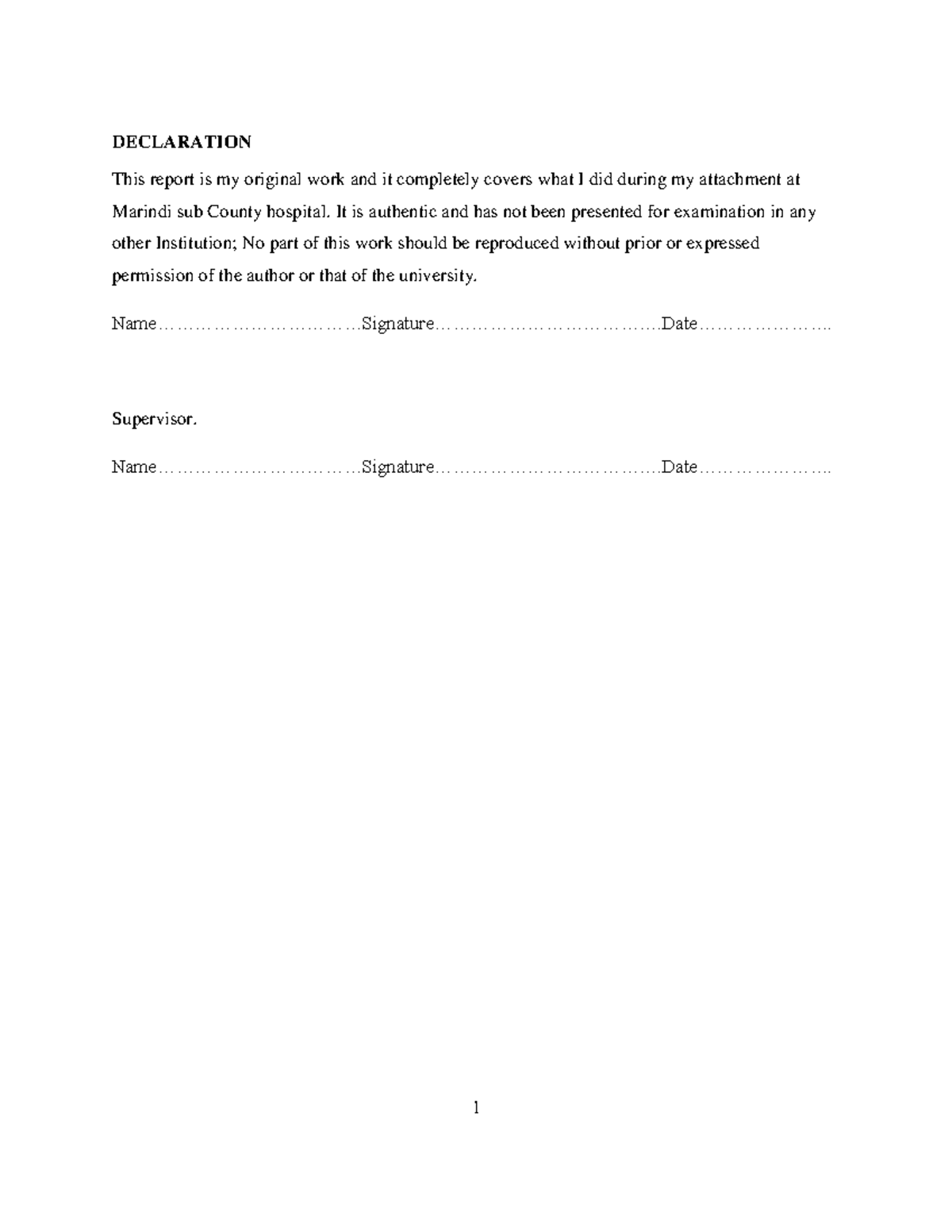 Attachment report 2 - DECLARATION This report is my original work and ...