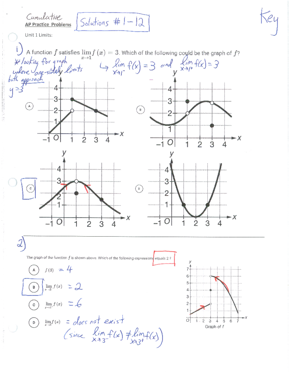 Apclassroom ws 1-12 key - Studocu