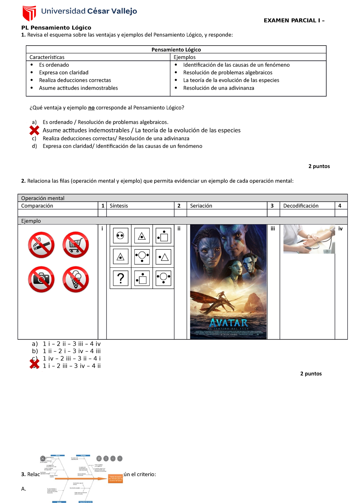 Examen 1 Pensamiento Logico - PL Pensamiento Lógico Revisa El Esquema ...