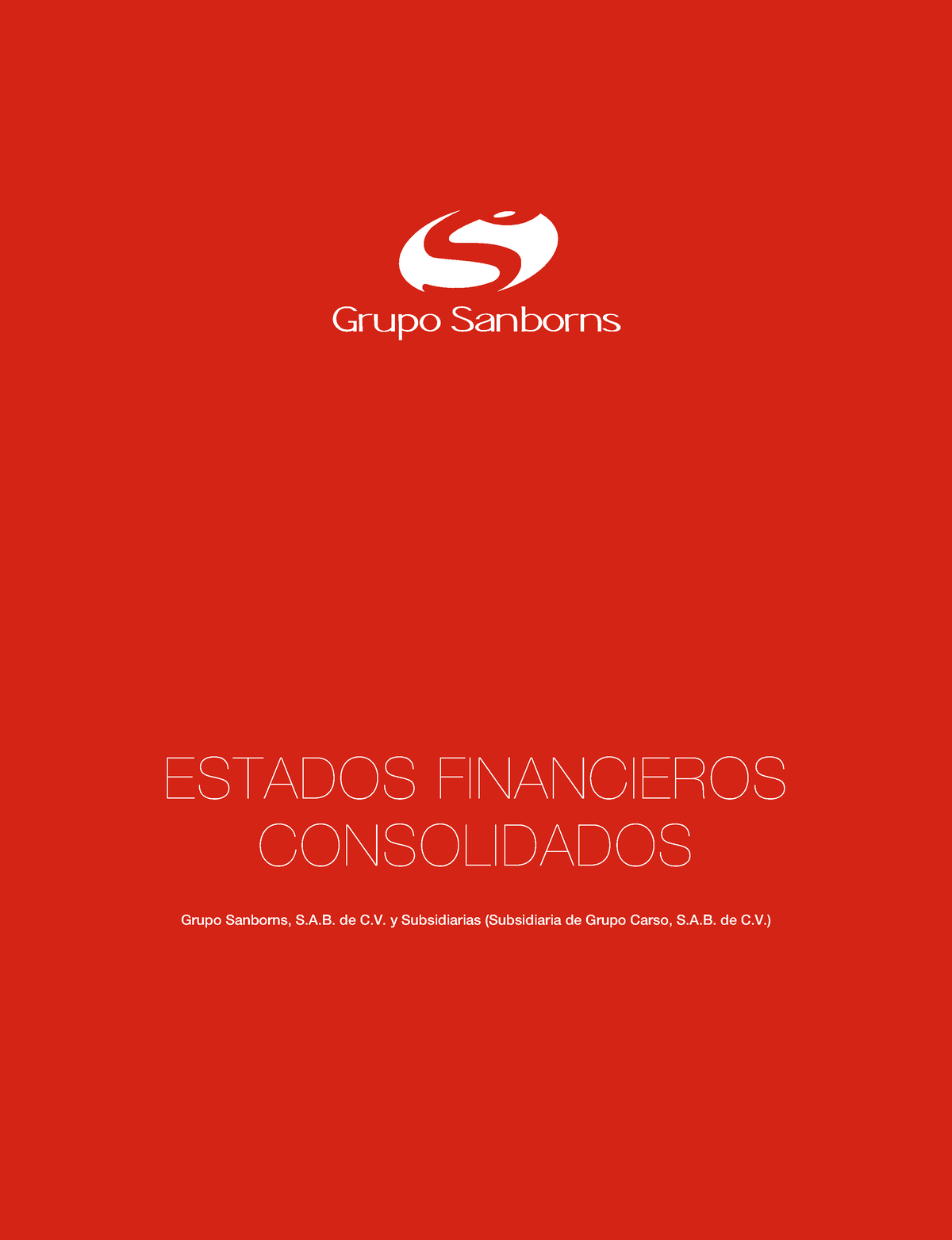 Estados Financieros - ESTADOS FINANCIEROS CONSOLIDADOS Grupo Sanborns ...