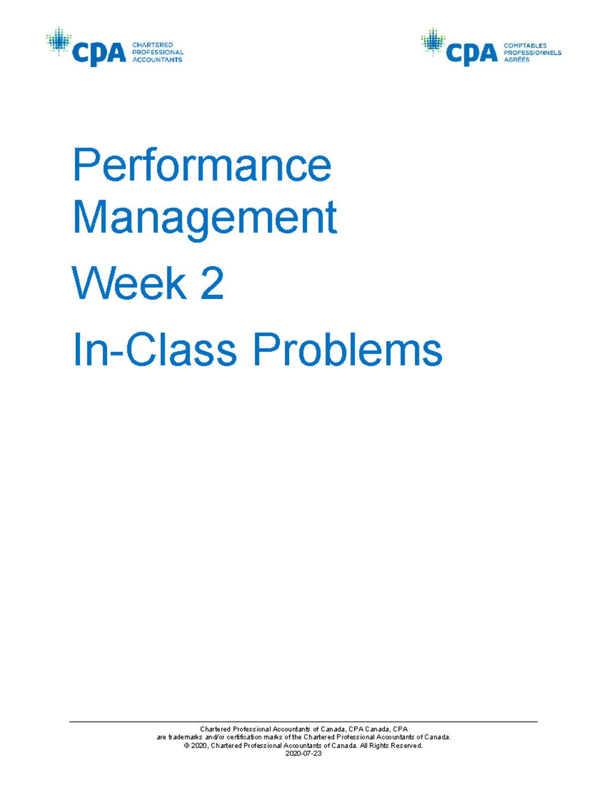 W2 ICP - Practice Materials - Chartered Professional Accountants Of ...