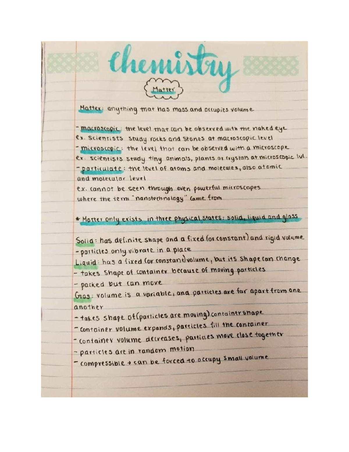 Chemistry Notes - CHEM 1040 - Studocu