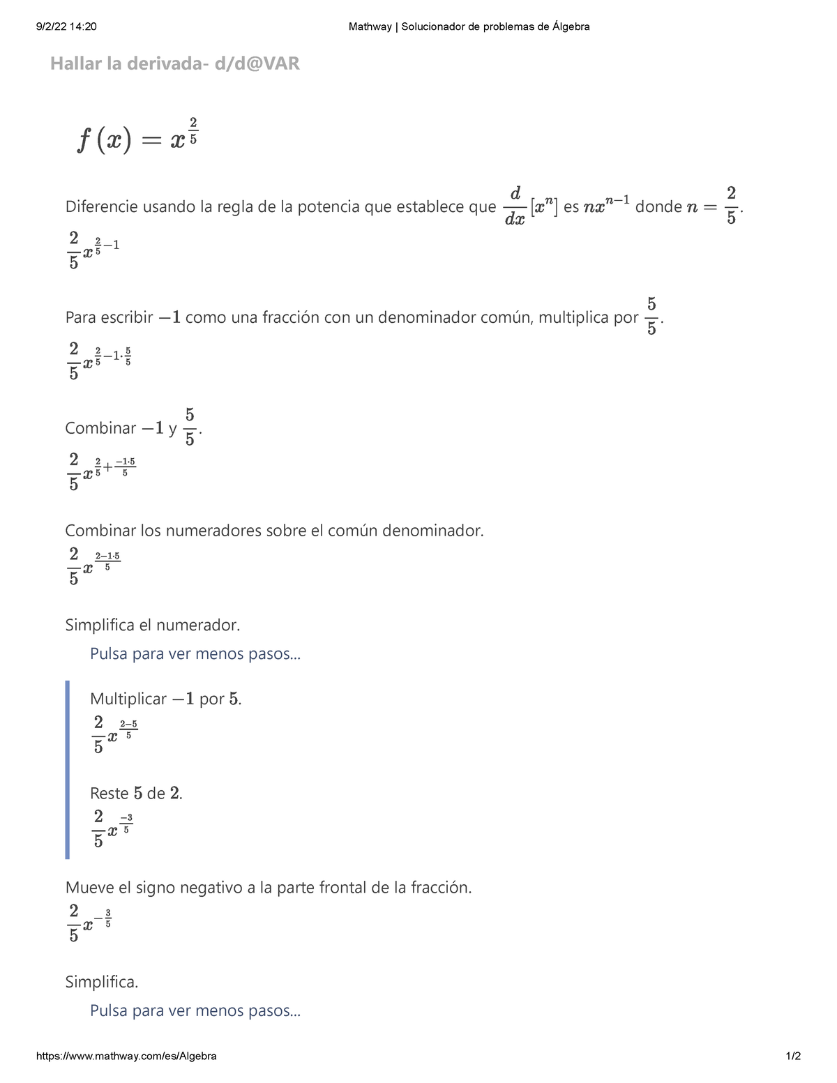 Mathway Solucionador De Problemas De Álgebra - 9/2/22 14:20 Mathway ...