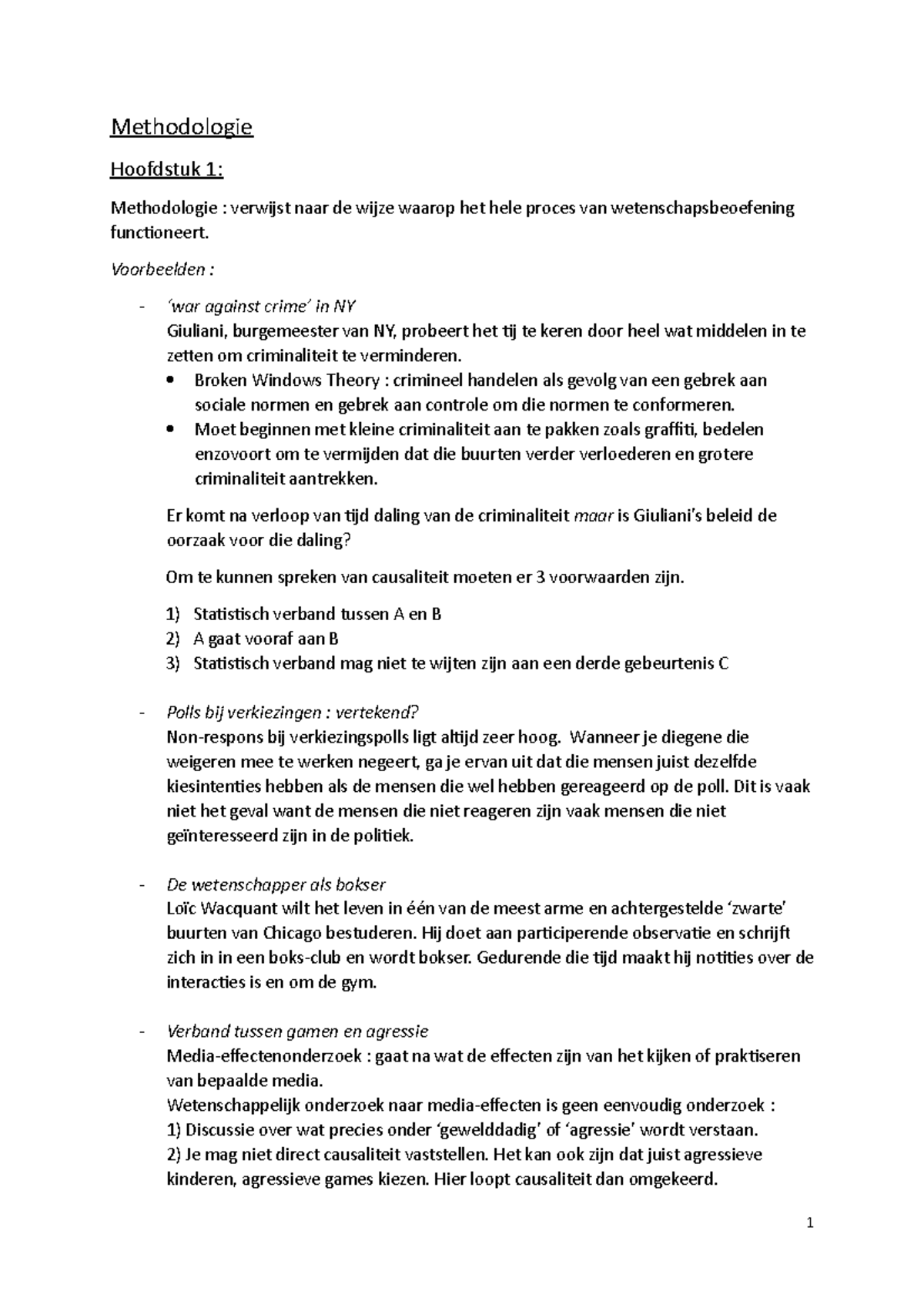 Samenvatting, Methodologie Van De Sociale Wetenschappen, H 1-13 ...