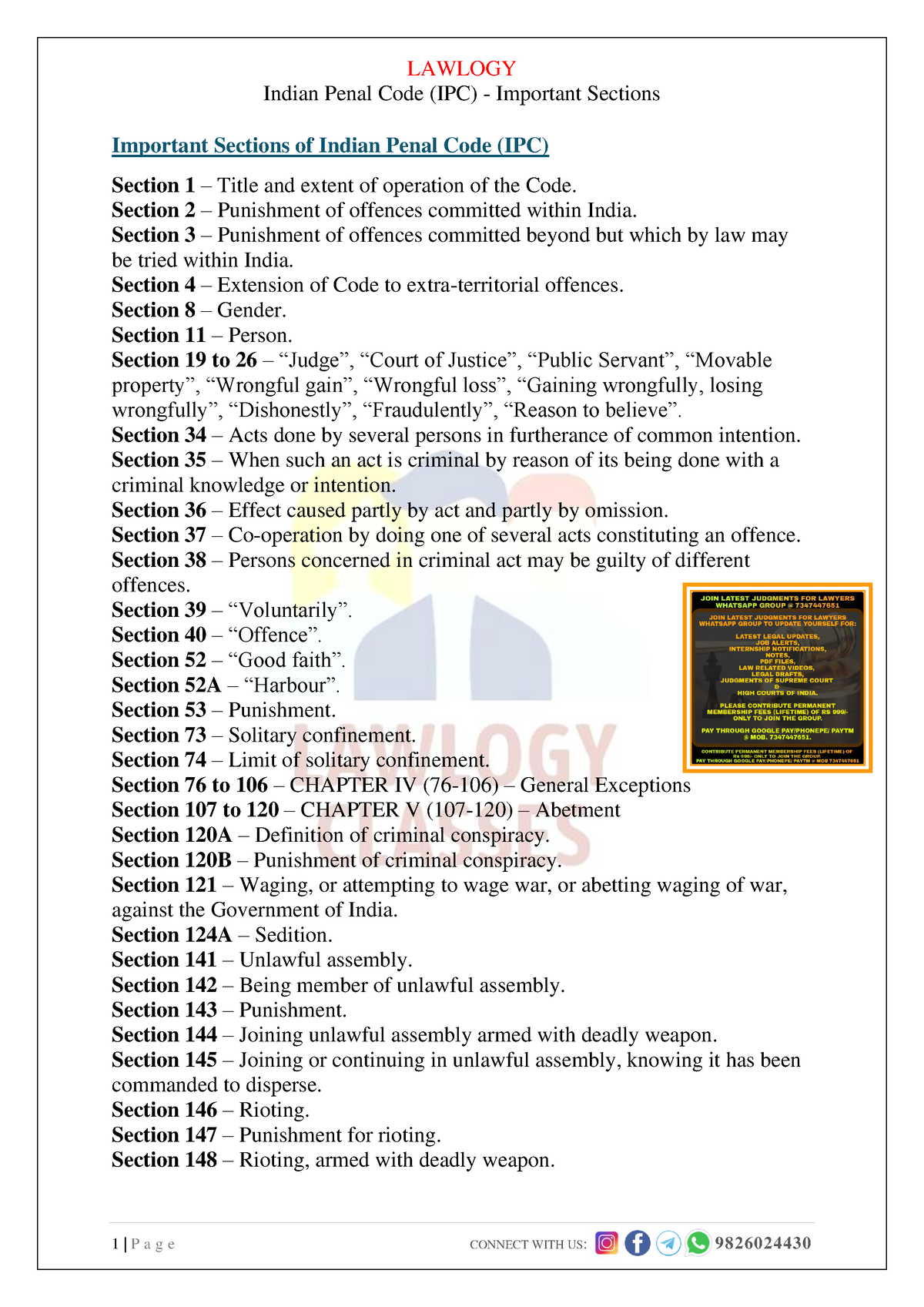 IPC - Important Sections - Section 2 – Punishment Of Offences Committed ...