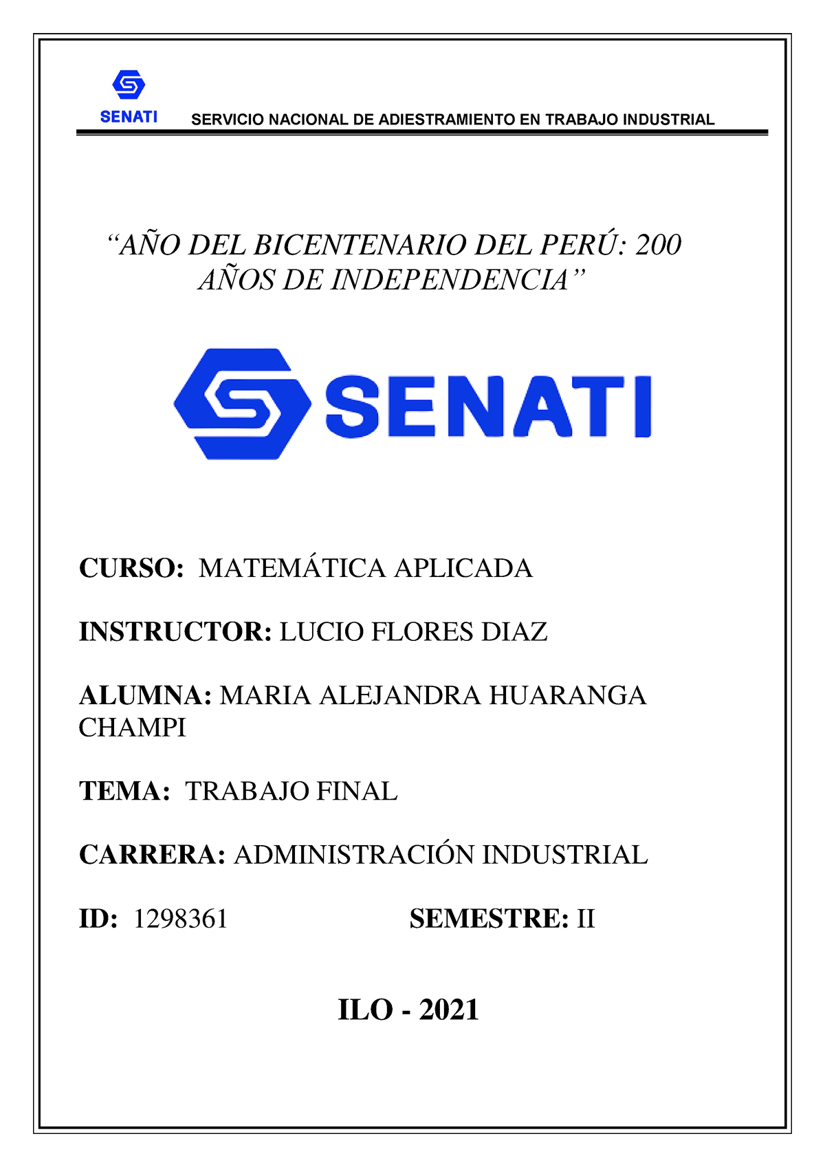 Entregable Final De Matemática Aplicada II Semestre (SNT) - SERVICIO ...