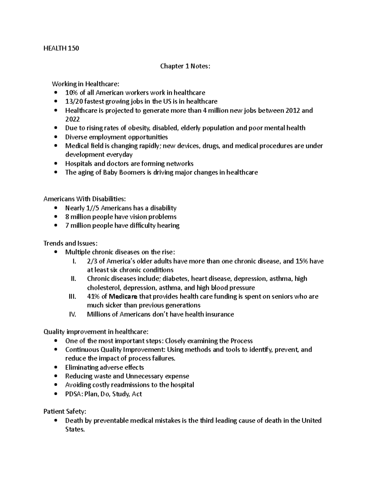 Health 150Chapter 1 Chapter 1 lecture notes. Prof Gheen HEALTH 150