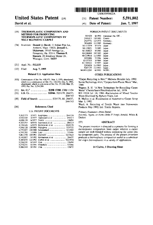 US5098778 - Done - US005098778A United States Patent (19) (11 Patent ...