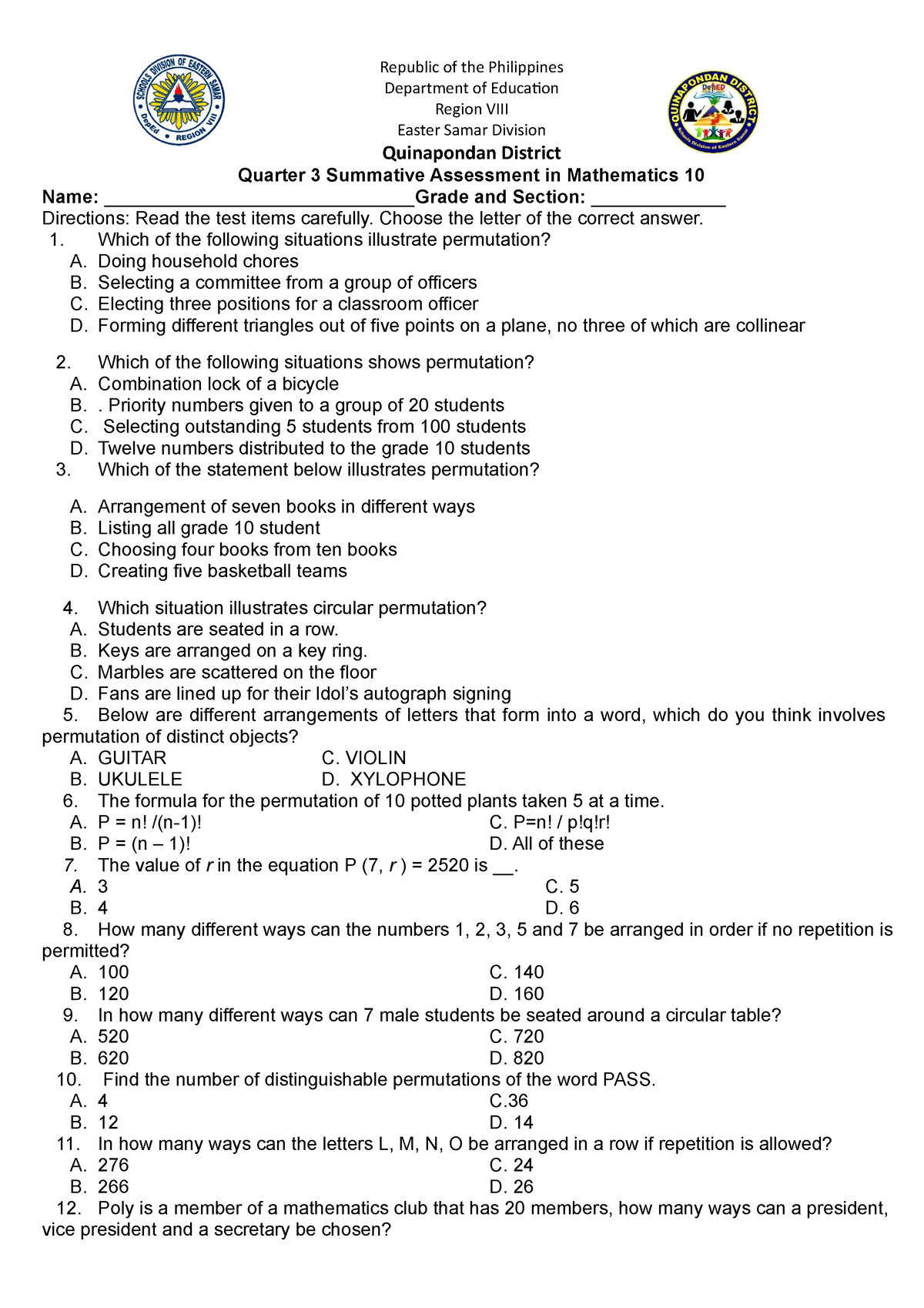 summative-exam-in-grade-10-math-quarter-3-republic-of-the-philippines