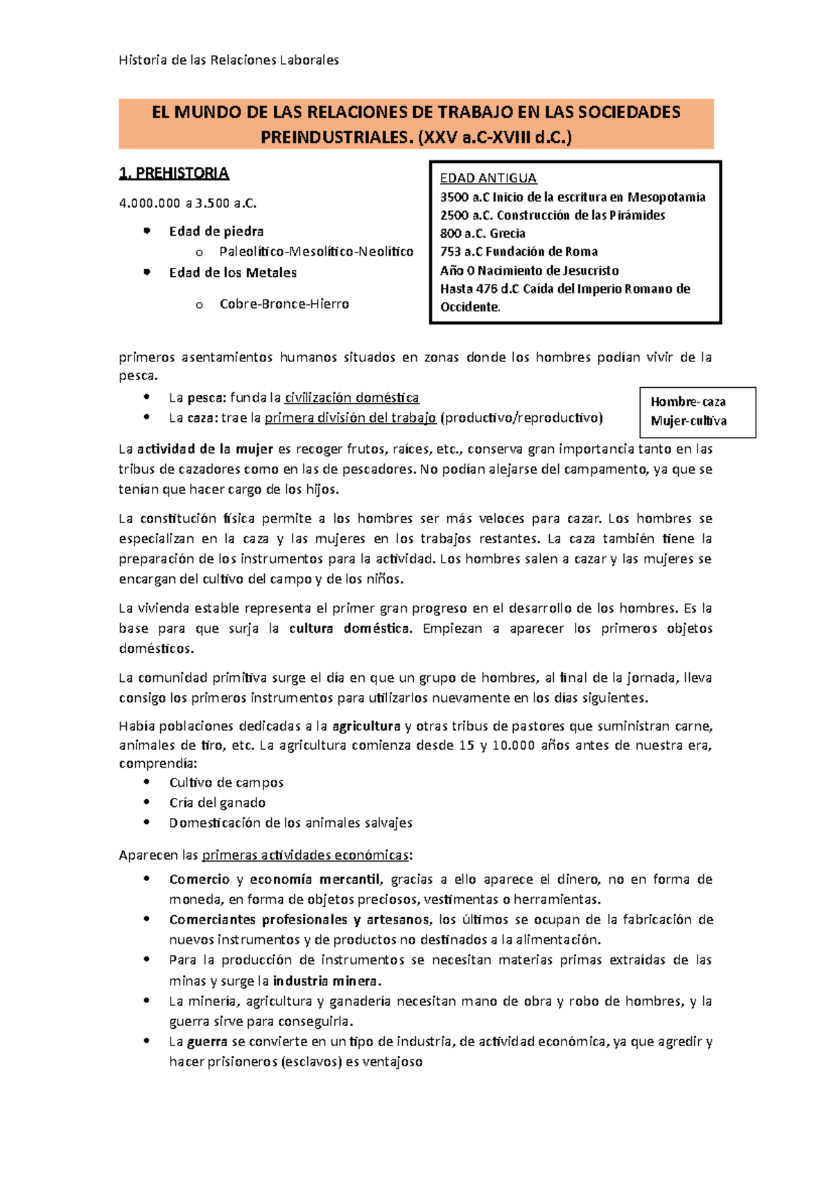 Historia de las relaciones laborales tema 1-3 - EL MUNDO DE LAS ...