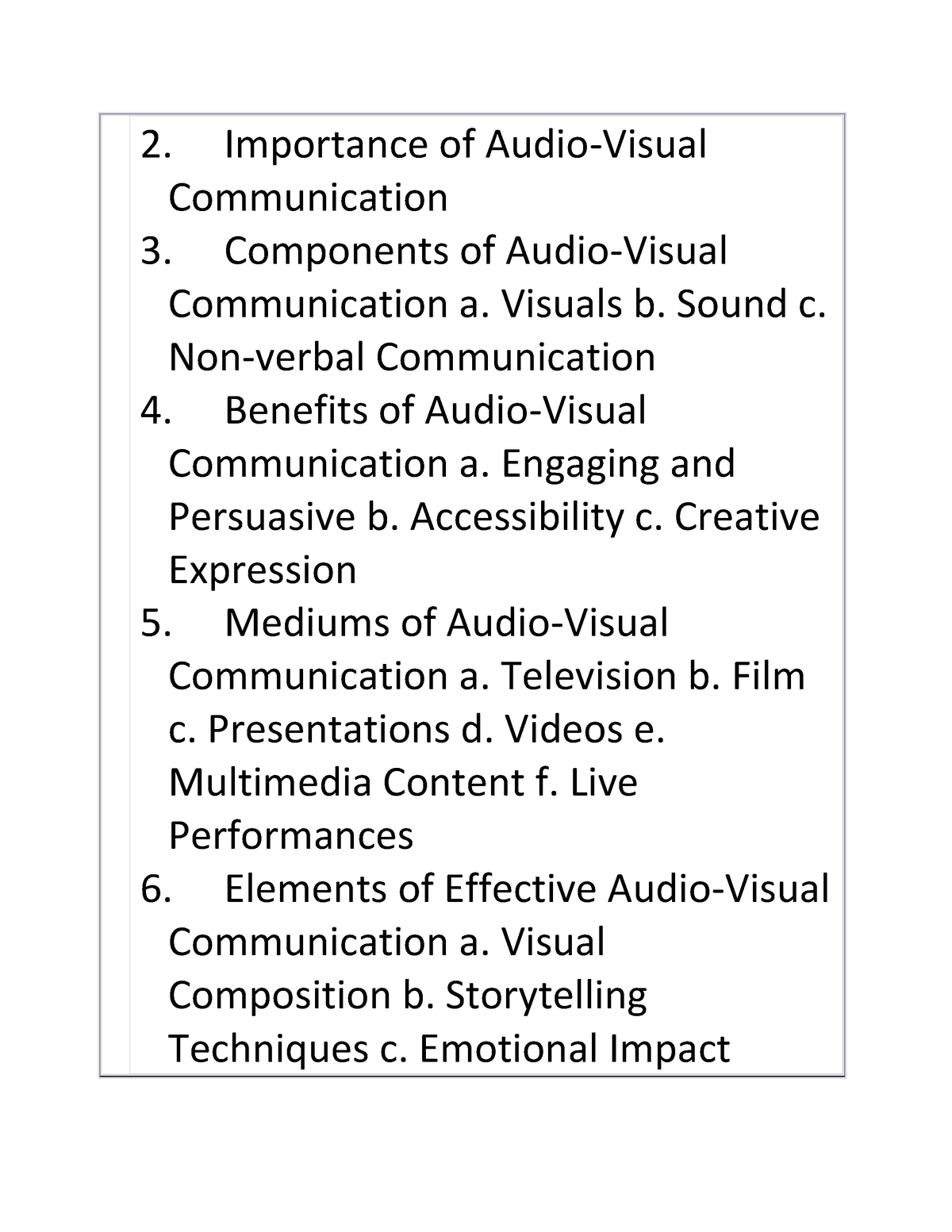 essay on audio visual communication