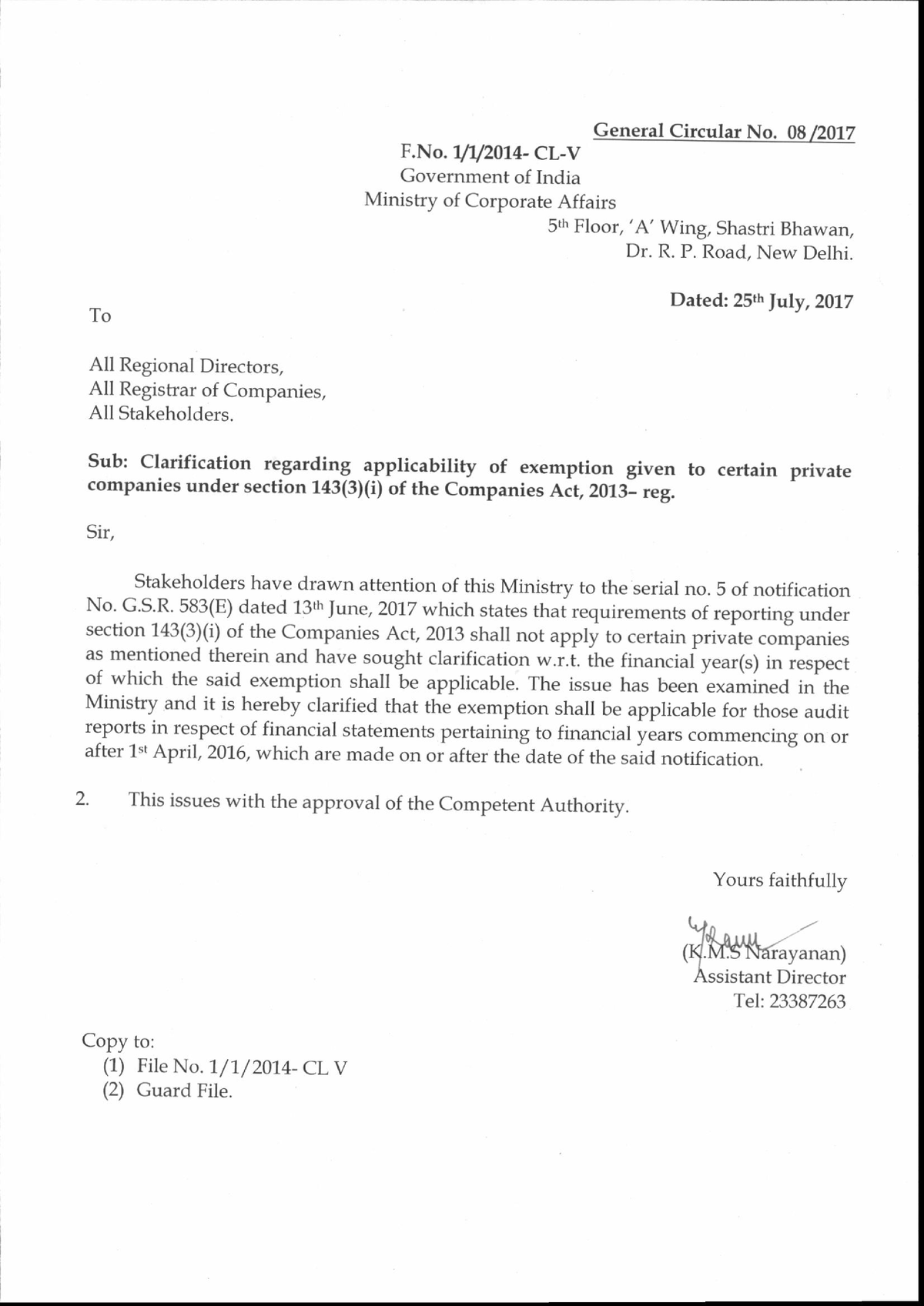 General Circular 8 25072017 - General Circular No. 08 / F. W2014- CL-v ...