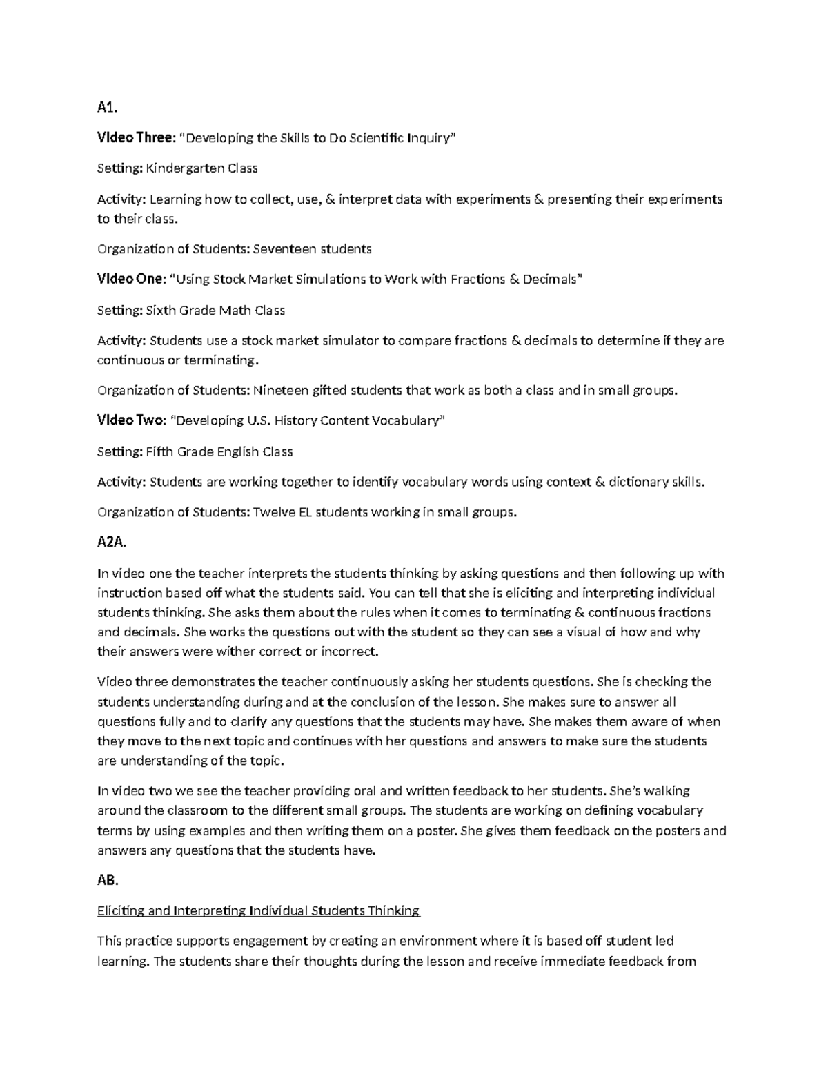 D1M4 Task 3 - NONE - A1. Video Three: “Developing the Skills to Do ...