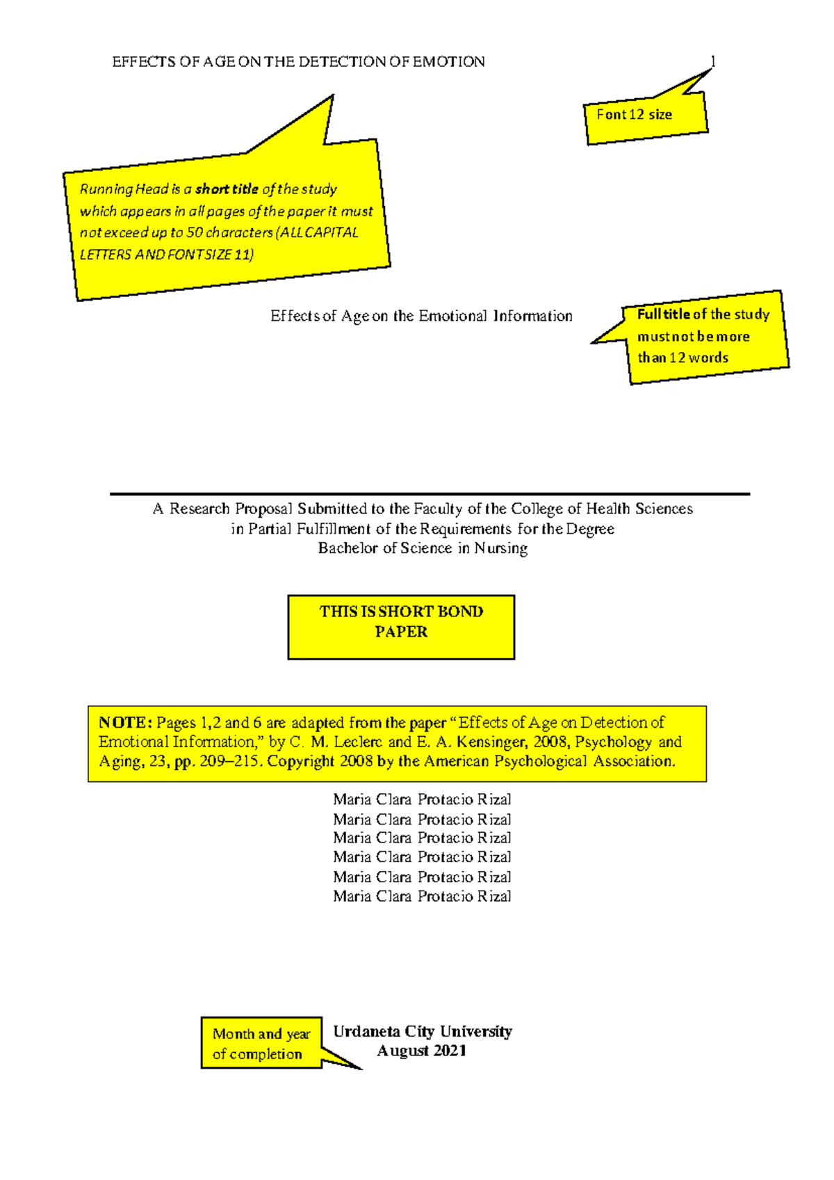 New BSN- Research- Format- Sample - Effects of Age on the Emotional ...