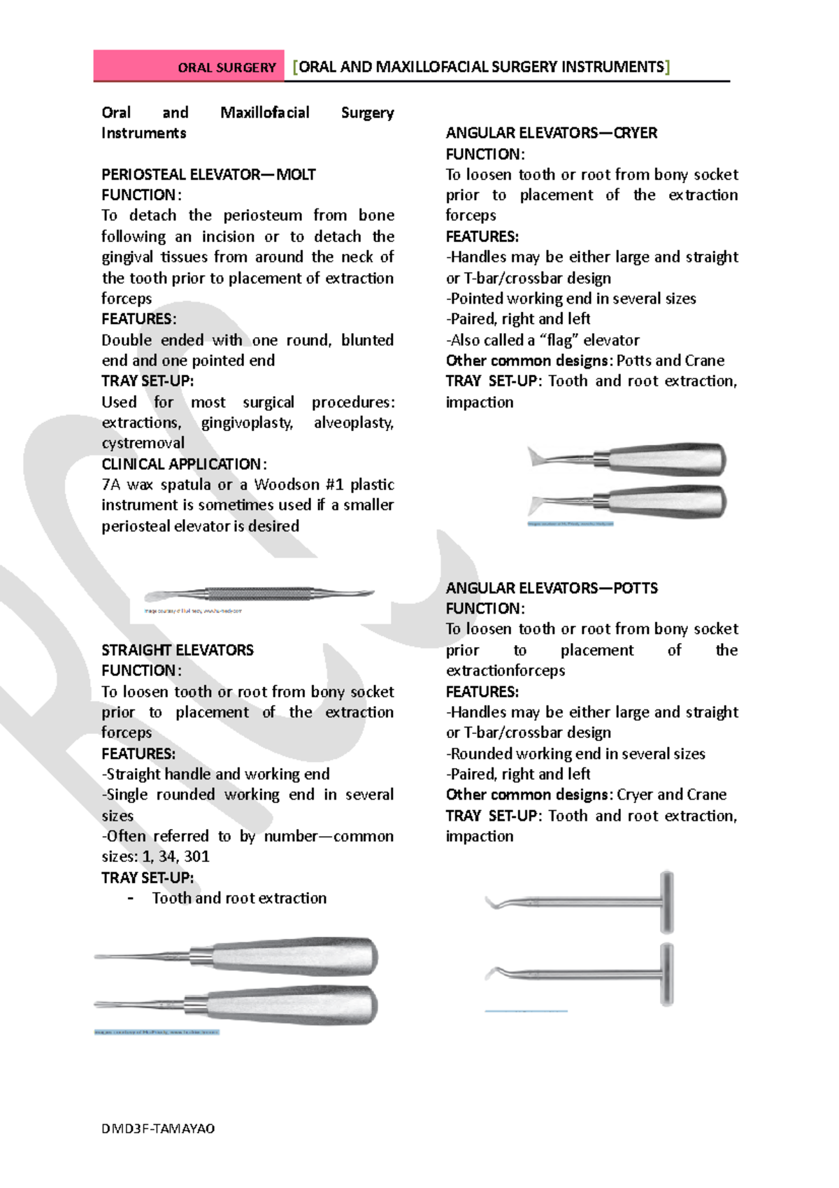 Oral Surgery - Oral and Maxillofacial Surgery Instruments - Oral and ...