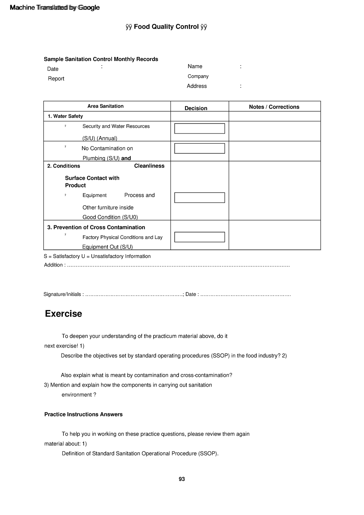 Food Quality Control 50 Studocu