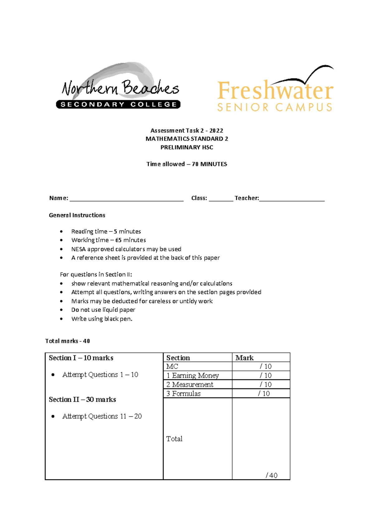 2022 Assessment-Task-2 Test Final - Assessment Task 2 - 2022 ...
