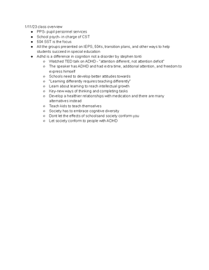 class notes for january 2023 semester - 1/19/23 class Outline of class ...