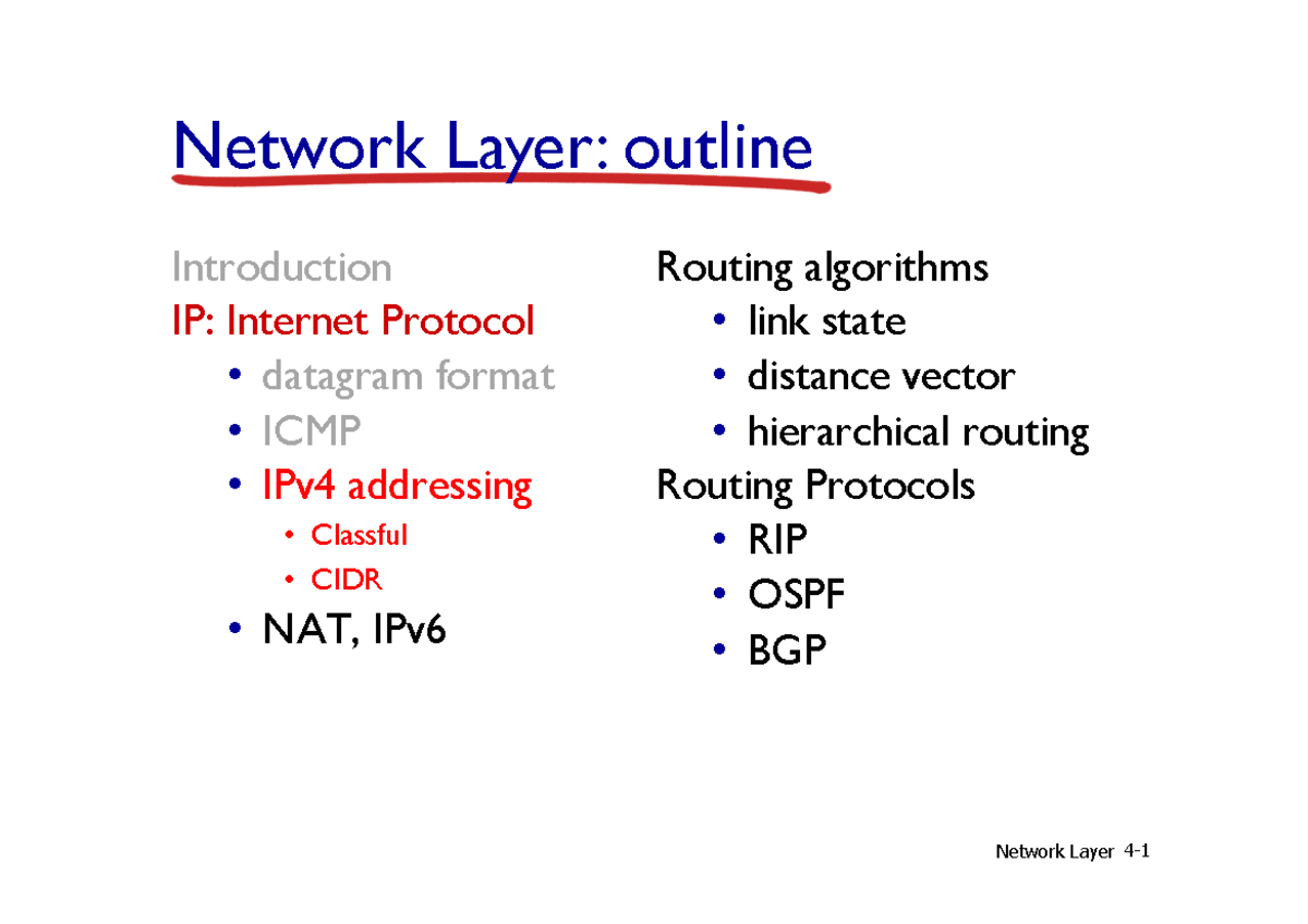 Week-13 Lec-02 IPv4 Addressing II - Introduction IP: Internet Protocol ...