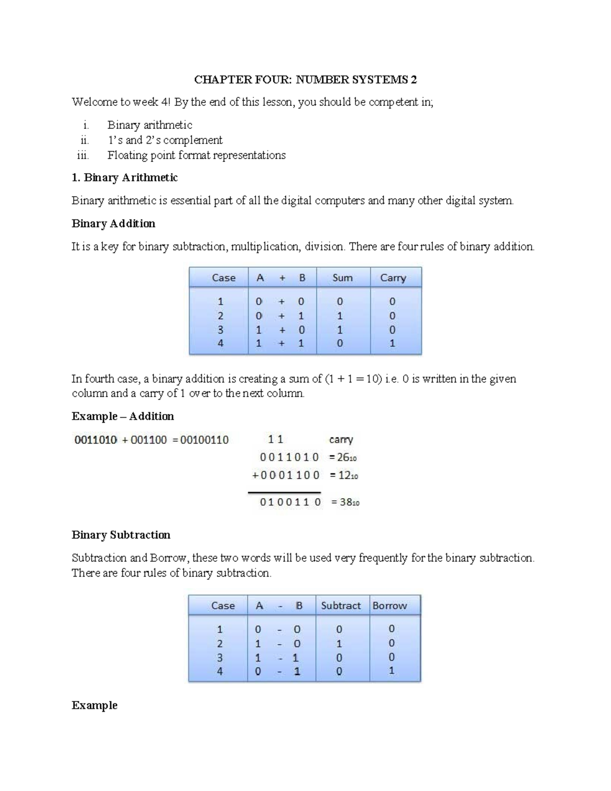 Number systems binary - CHAPTER FOUR: NUMBER SYSTEMS 2 Welcome to week ...