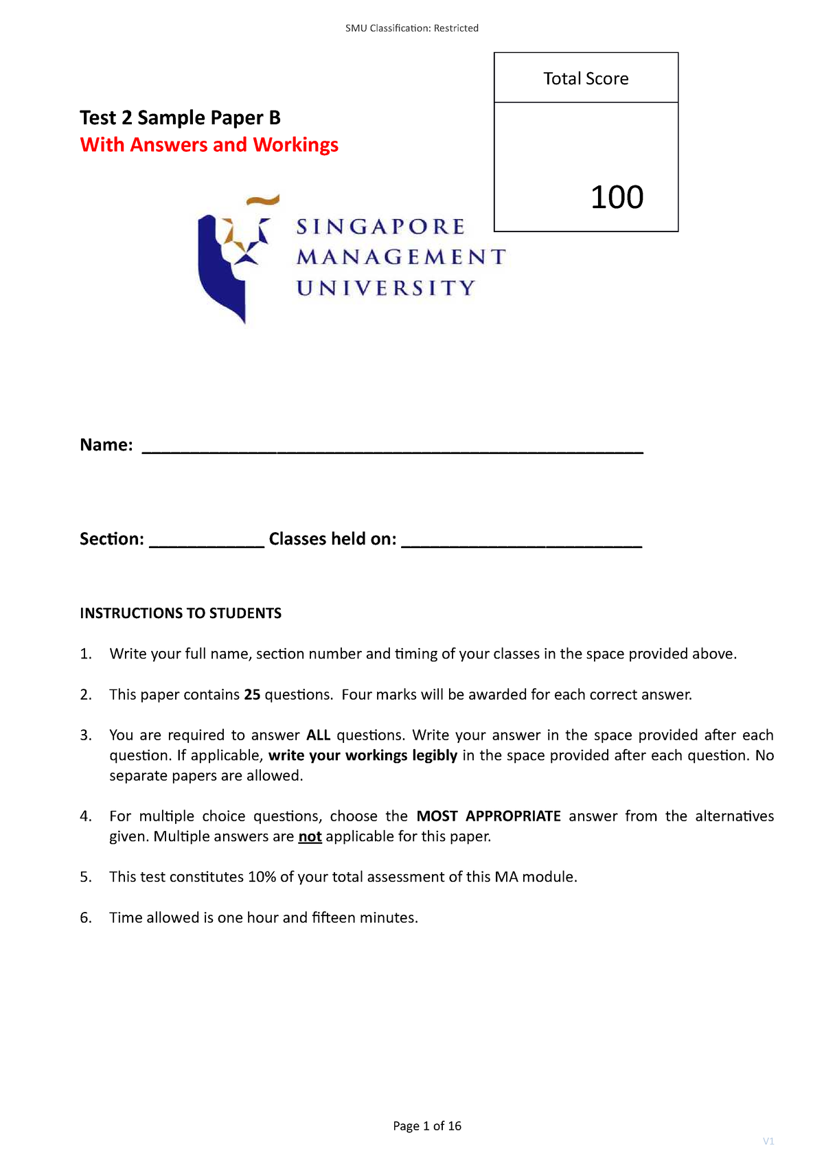 2B Test 2 Sample Paper B With Ans Jan 2022 - Total Score Test 2 Sample ...