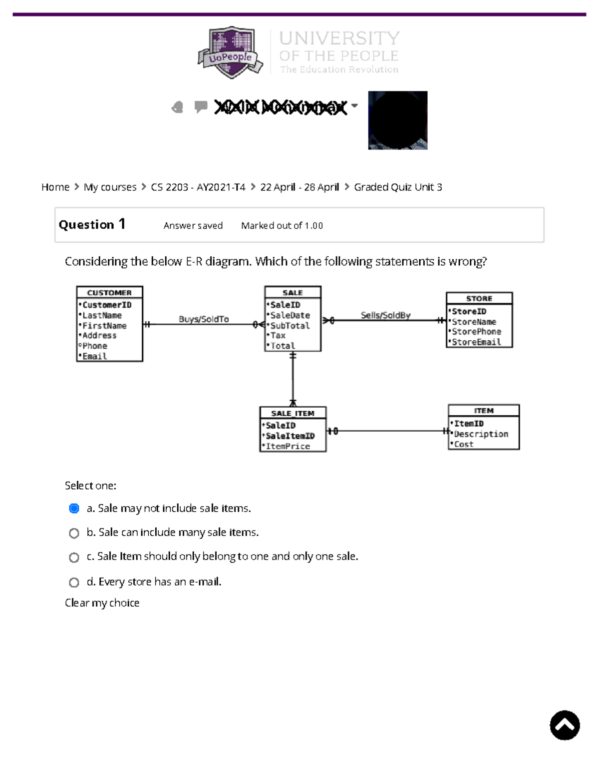 Graded Quiz Unit 3 - Question 1 Answer Saved Marked Out Of 1 ...