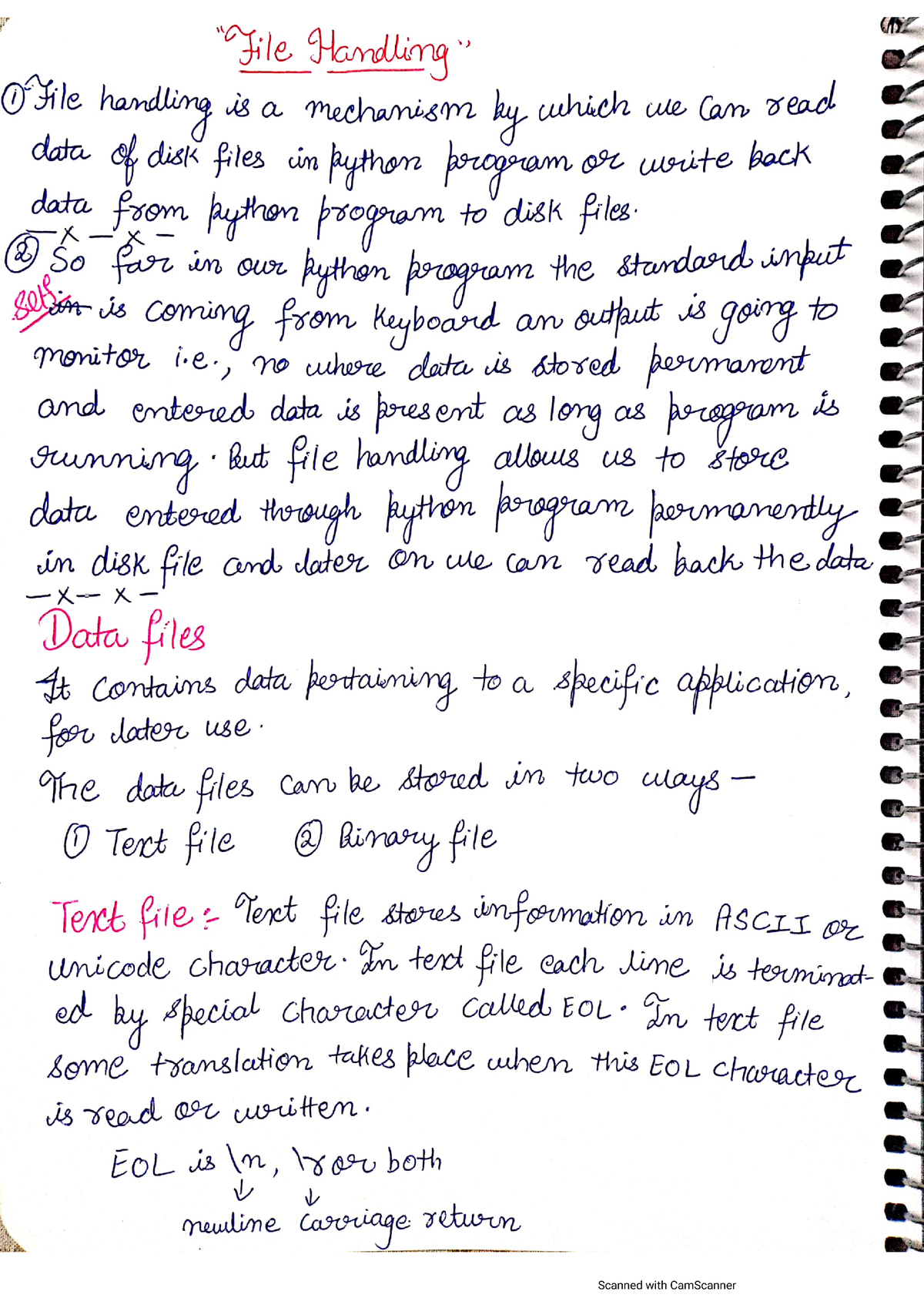 File Handling+ Stack Notes - Studocu