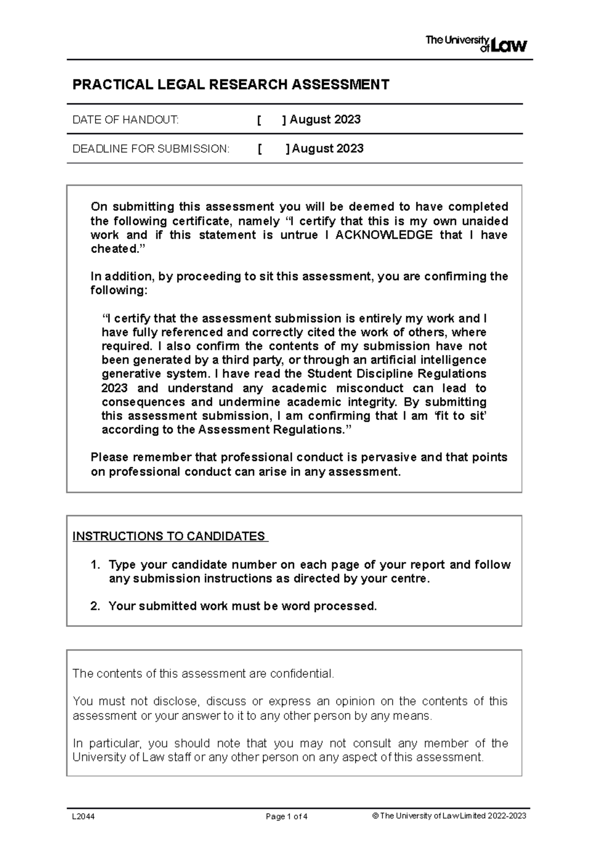 research paper of assessment