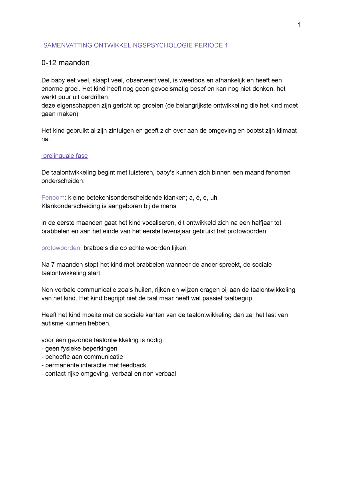 Copy Of Samenvatting Ontwikkelingspsychologie Periode 1 - SAMENVATTING ...