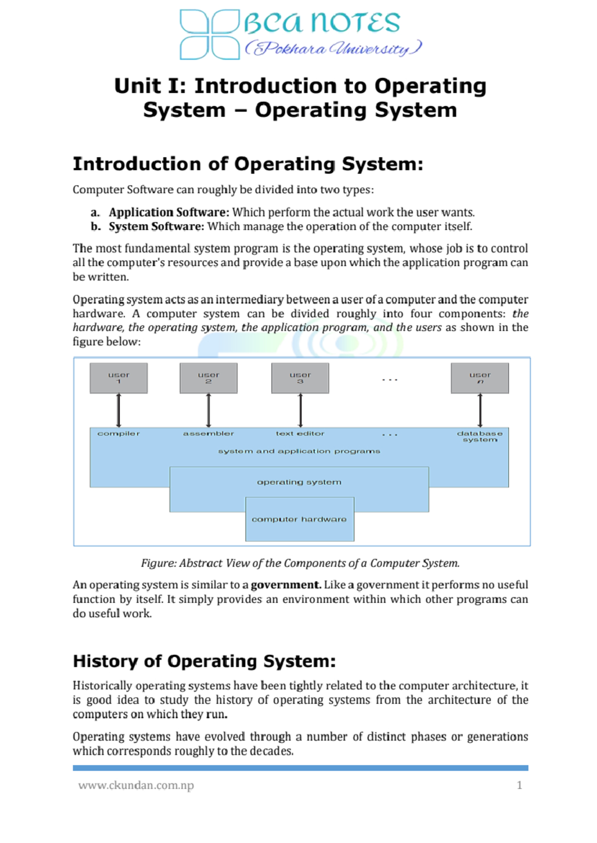 Intro to operating system - computer science and electrical - Studocu