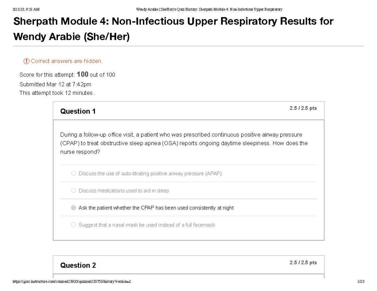 Upper Resp - Respiratory - Sherpath Module 4: Non-Infectious Upper ...