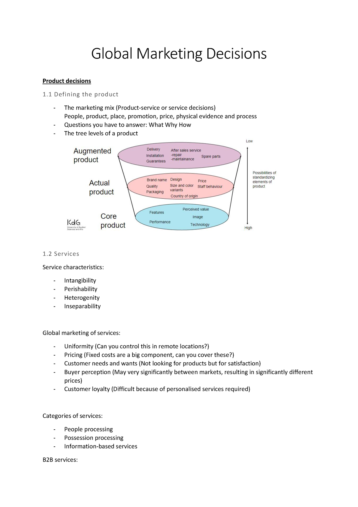 global marketing decisions cim assignment