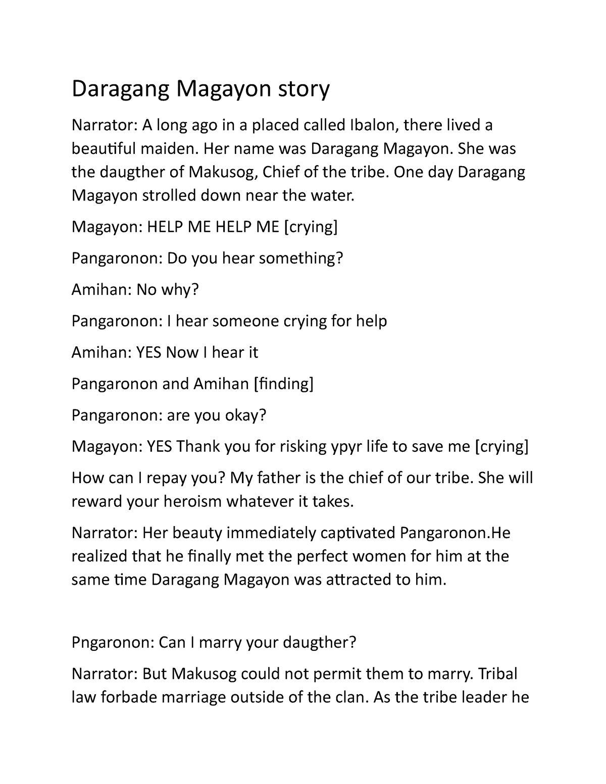 three sentence summary of daragang magayon
