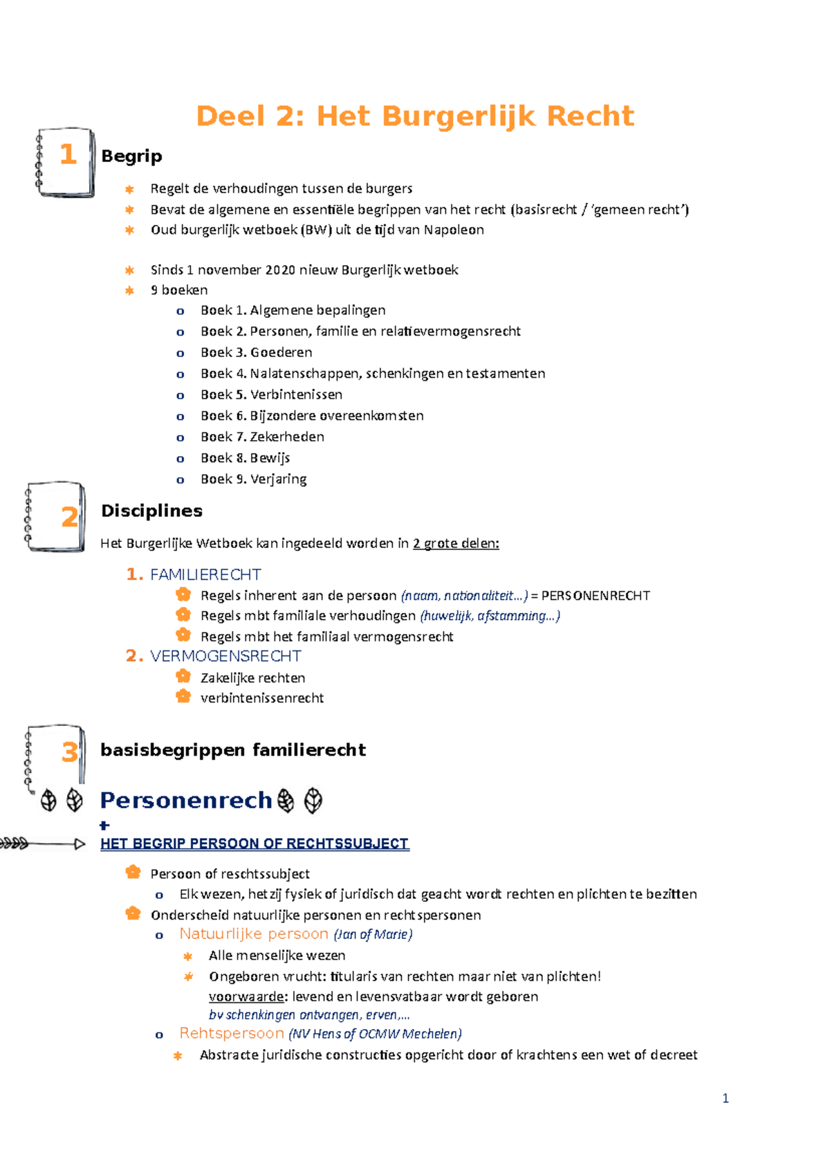 Deel 2 Burgerlijk Recht - Deel 2: Het Burgerlijk Recht Begrip Regelt De ...