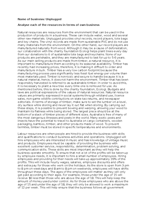 Year 11 Business Management Unit 1 Exam Revision Sheet - Year 11 ...