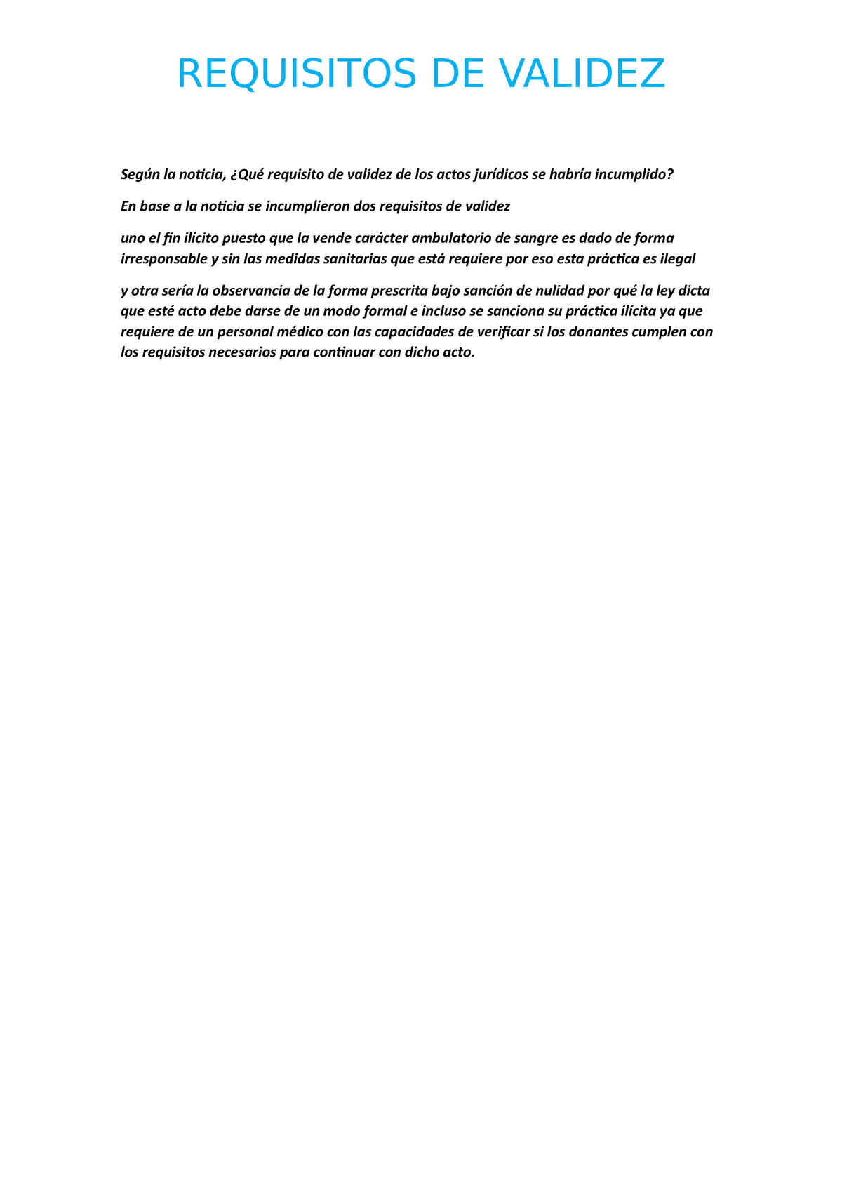 Requisitos De Validez Gggg Requisitos De Validez Según La Noticia ¿qué Requisito De Validez 5029